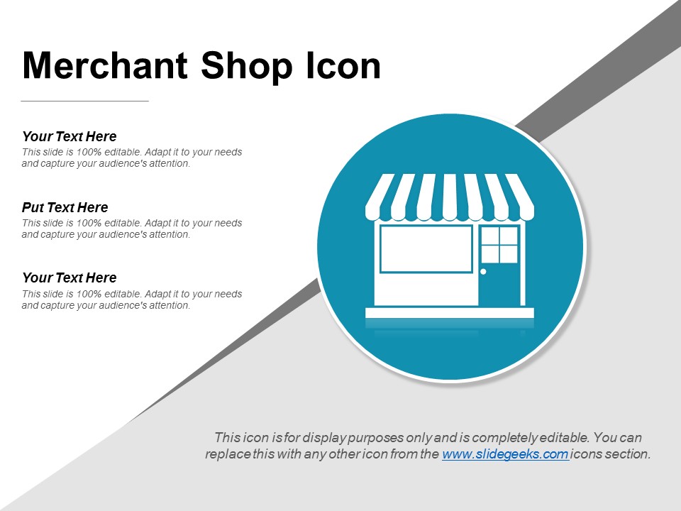 Merchant Shop Icon Ppt PowerPoint Presentation Background Image