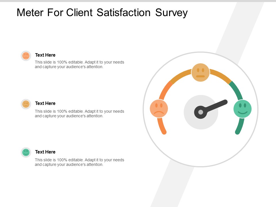 Meter For Client Satisfaction Survey Ppt PowerPoint Presentation Portfolio Outline