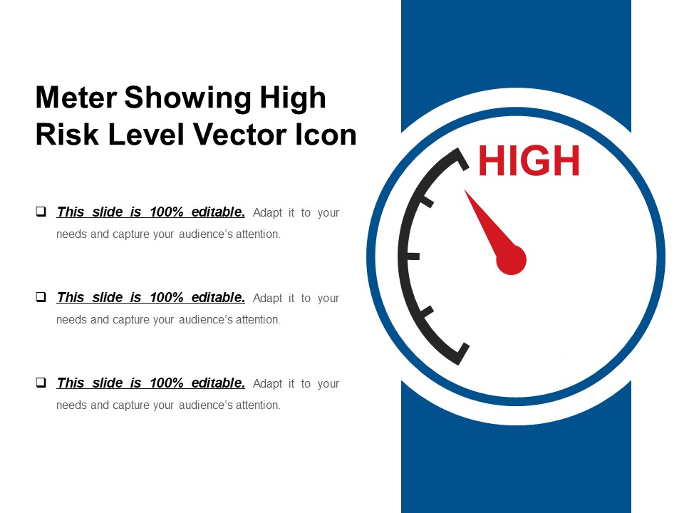 Meter Showing High Risk Level Vector Icon Ppt PowerPoint Presentation Gallery Clipart PDF