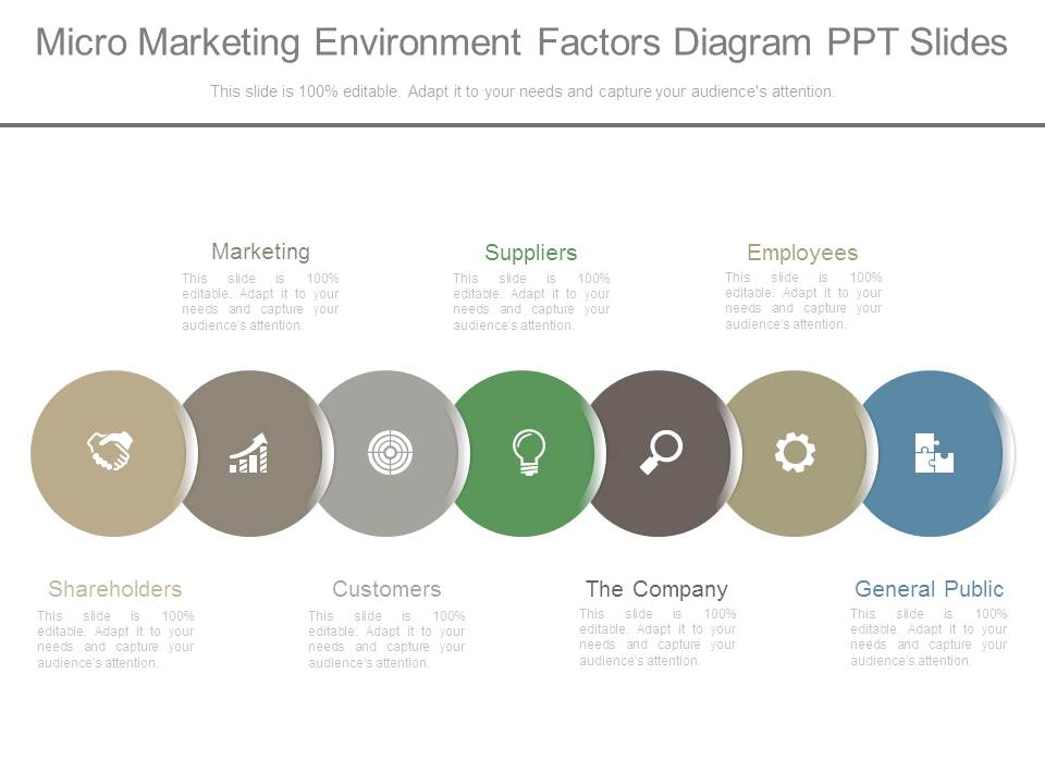 Micro Marketing Environment Factors Diagram Ppt Slides