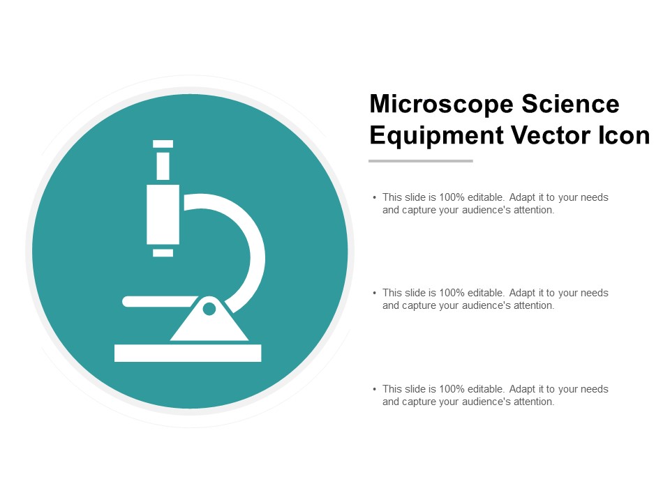 Microscope Science Equipment Vector Icon Ppt PowerPoint Presentation Professional Deck