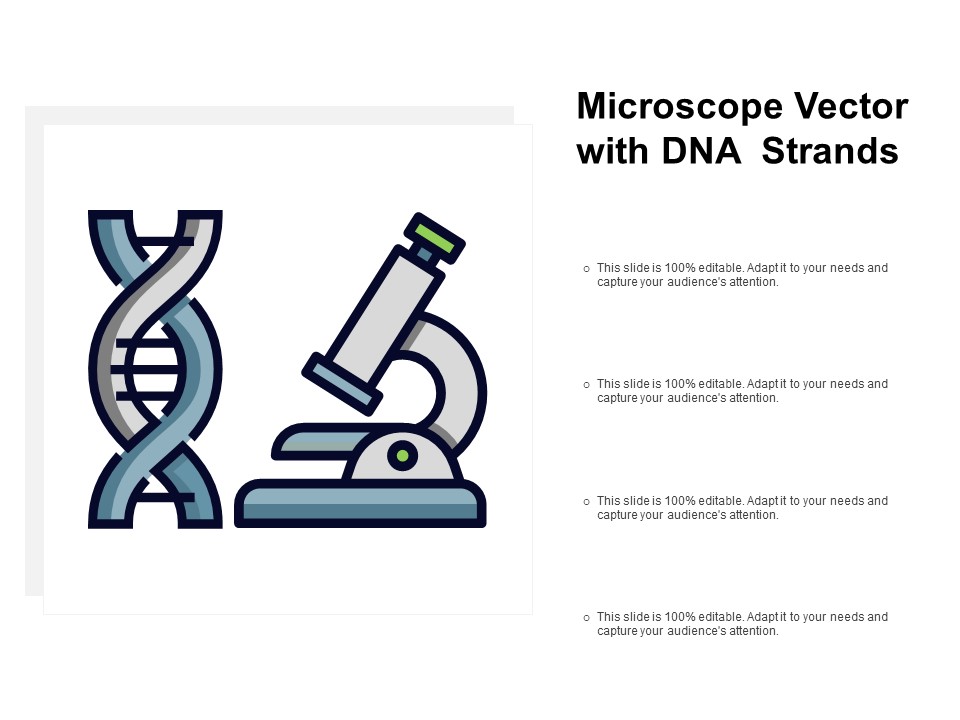 Microscope Vector With DNA Strands Ppt PowerPoint Presentation Show Example