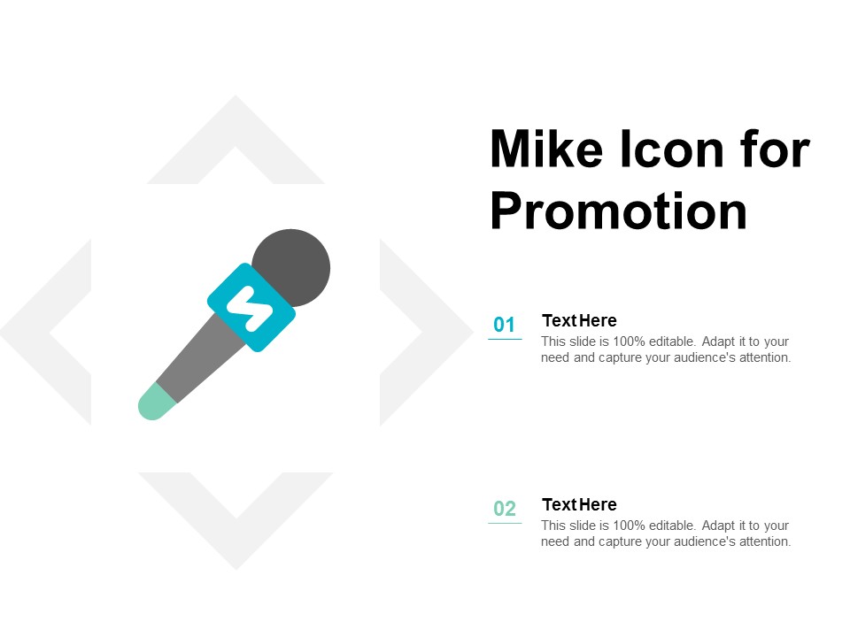 Mike Icon For Promotion Ppt PowerPoint Presentation Layouts Clipart Images