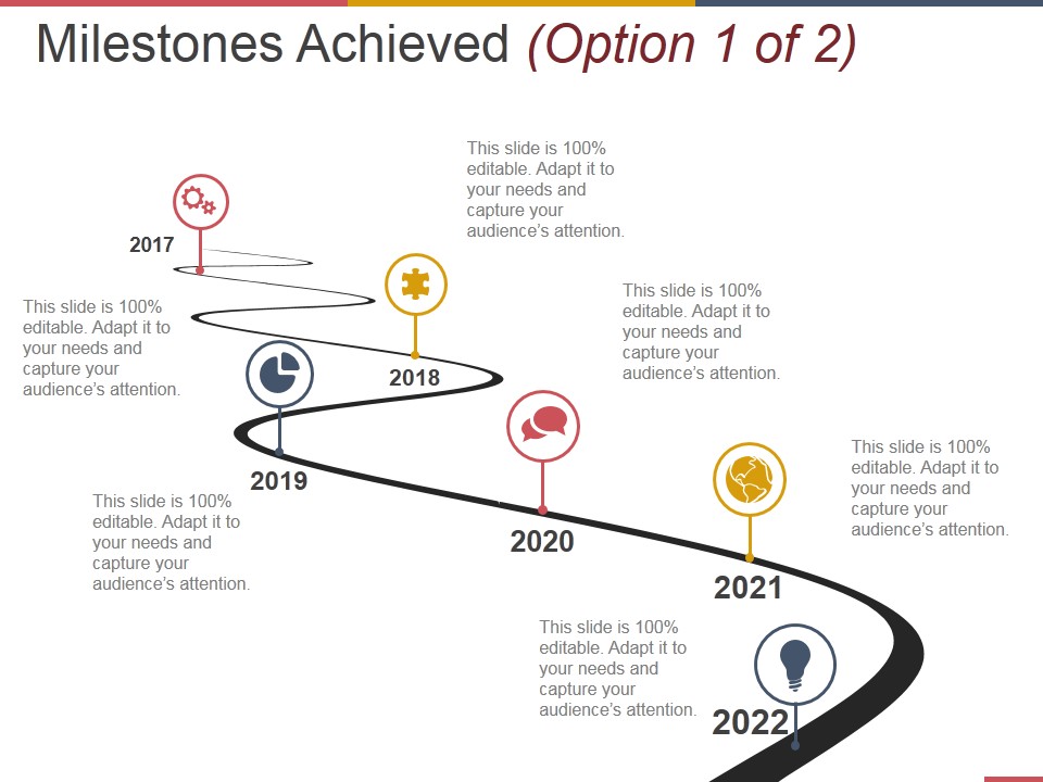 Milestones Achieved Template 1 Ppt PowerPoint Presentation Model Good