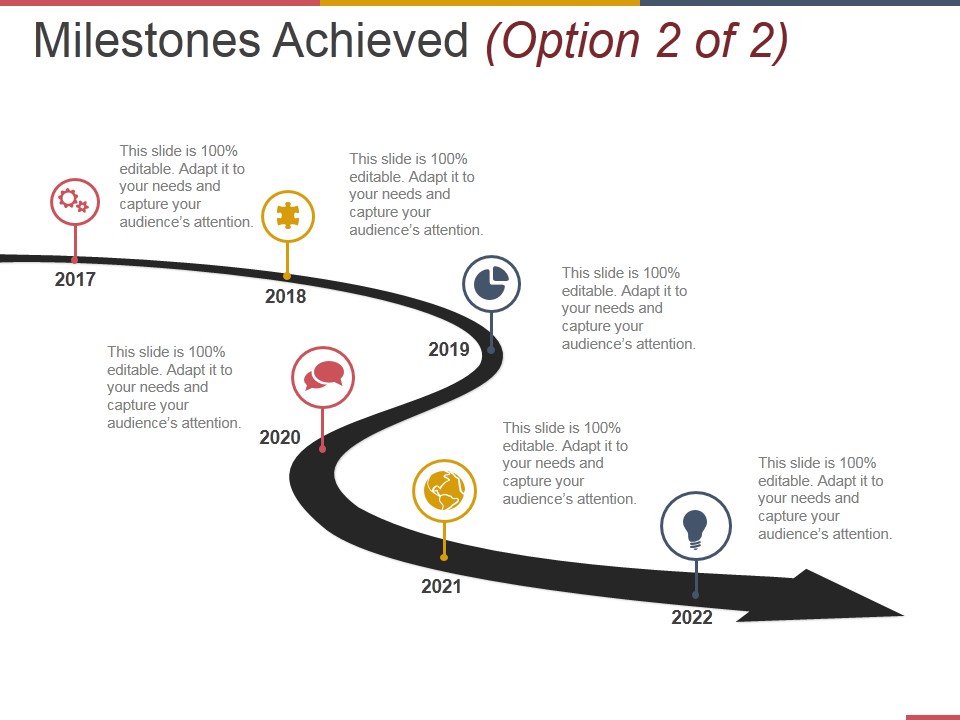 Milestones Achieved Template 2 Ppt PowerPoint Presentation Portfolio Backgrounds