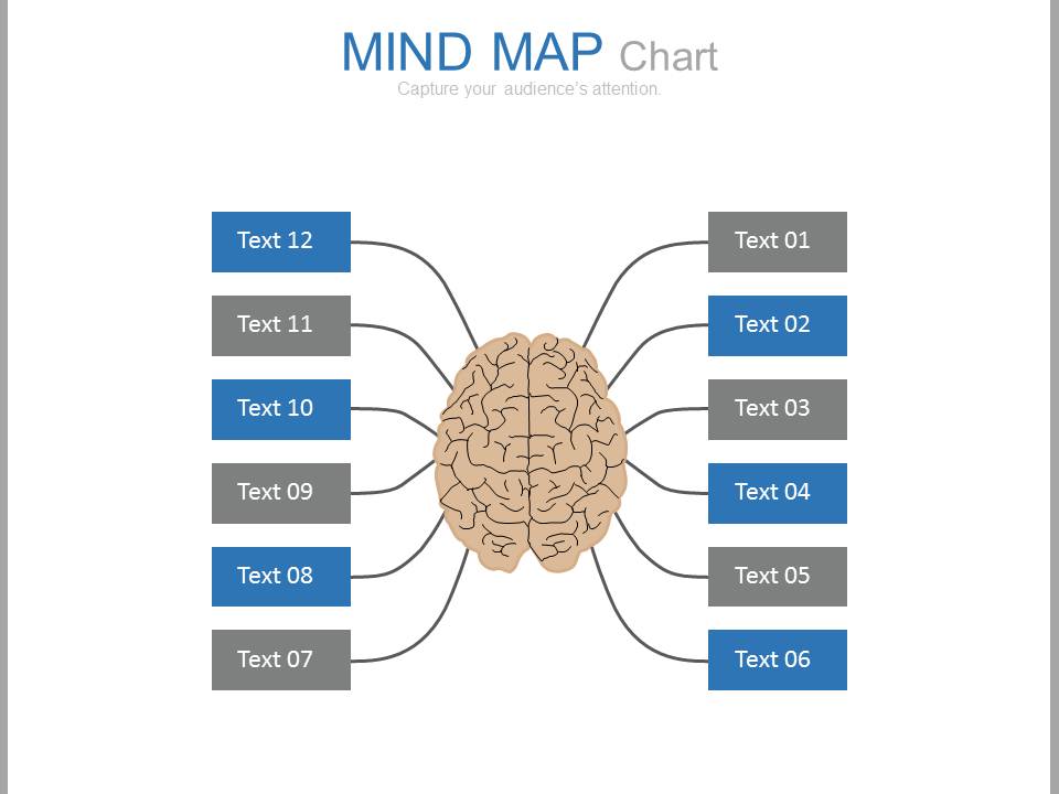 Mind Map Chart For Creative Thinking Powerpoint Slides