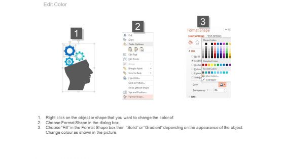 Mind Map With Brain For Project Plan Powerpoint Slides