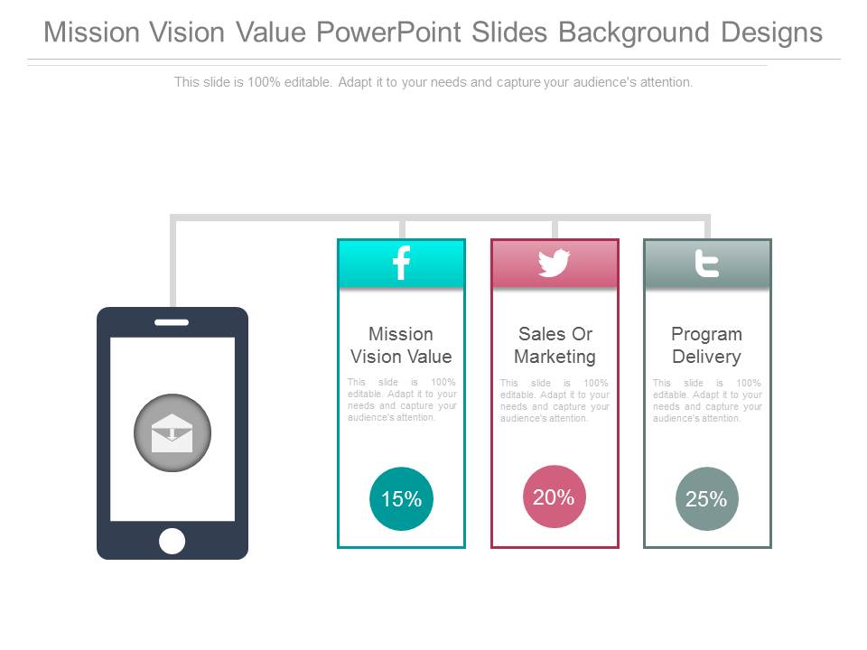 Mission Vision Value Powerpoint Slides Background Designs
