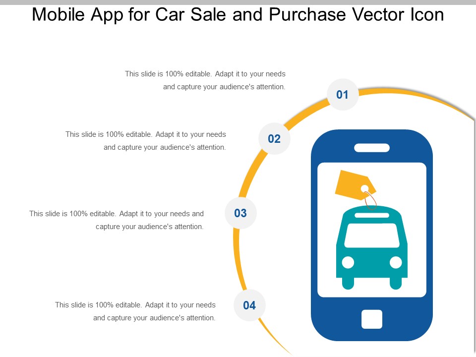 Mobile App For Car Sale And Purchase Vector Icon Ppt PowerPoint Presentation Gallery Samples PDF