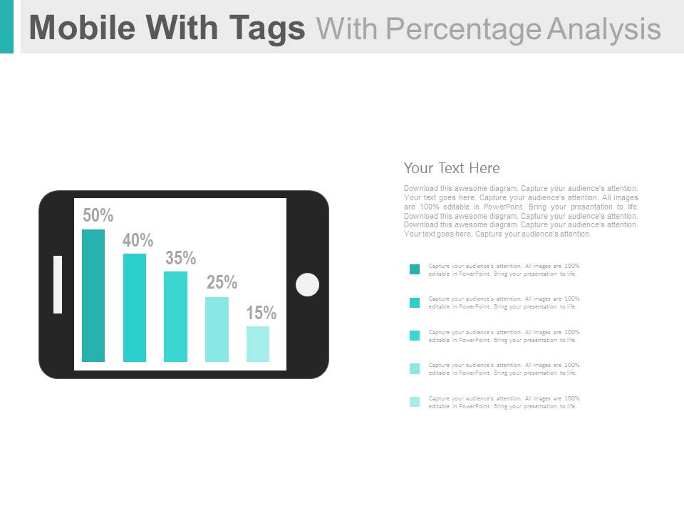 Mobile For Online Survey And Analysis Powerpoint Slides
