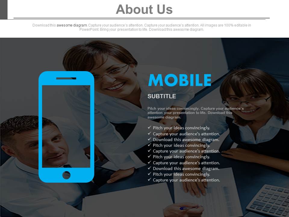 Mobile Information About Team Powerpoint Slides