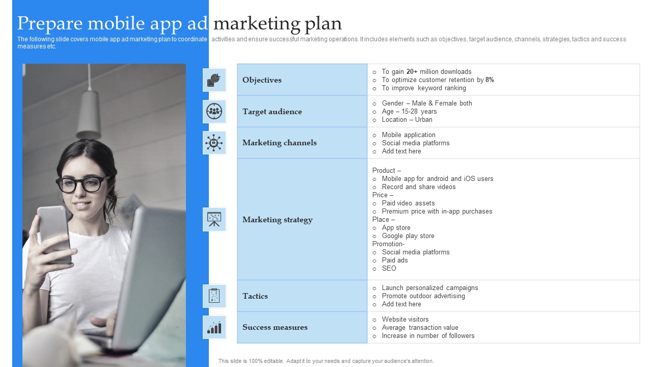 Mobile Promotion Strategic Guide For Micro Businesses Prepare Mobile App Ad Marketing Diagrams PDF