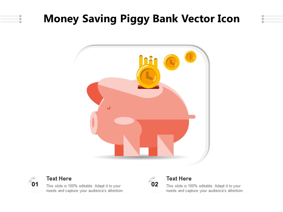 Money Saving Piggy Bank Vector Icon Ppt PowerPoint Presentation Icon Gallery PDF