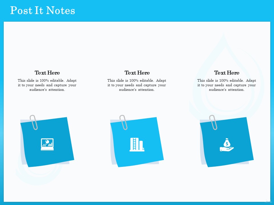 Monitoring And Evaluating Water Quality Post It Notes Ppt Infographic Template Styles PDF