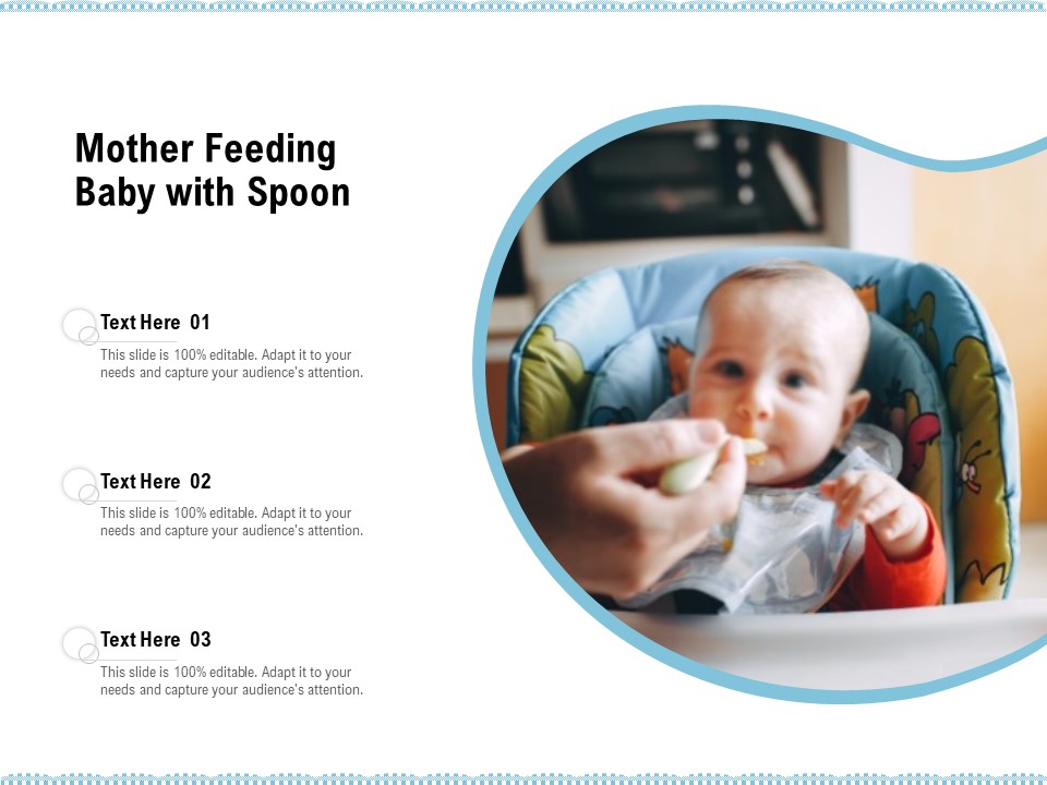 Mother Feeding Baby With Spoon Ppt PowerPoint Presentation Gallery Background Designs PDF