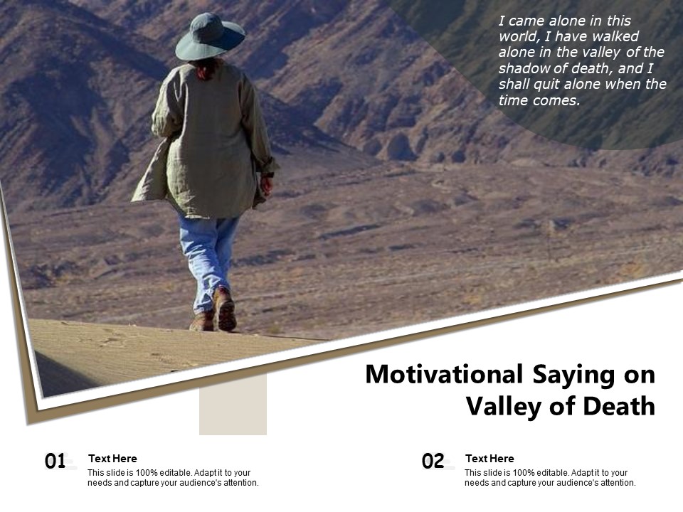 Motivational Saying On Valley Of Death Ppt PowerPoint Presentation Infographic Template Portfolio