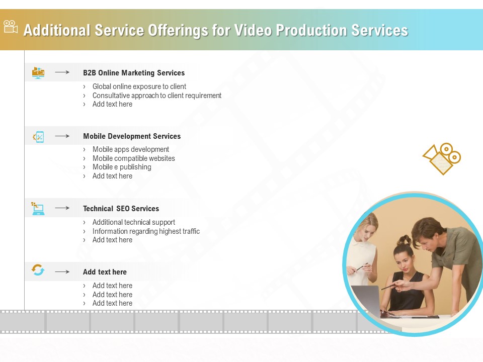 Movie Making Solutions Additional Service Offerings For Video Production Services Clipart PDF