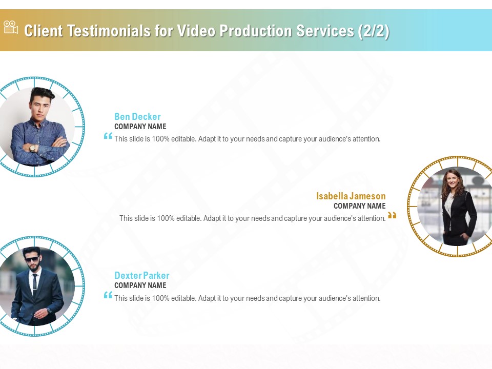 Movie Making Solutions Client Testimonials For Video Production Services Company Information PDF