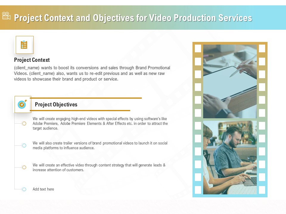 Movie Making Solutions Project Context And Objectives For Video Production Services Microsoft PDF
