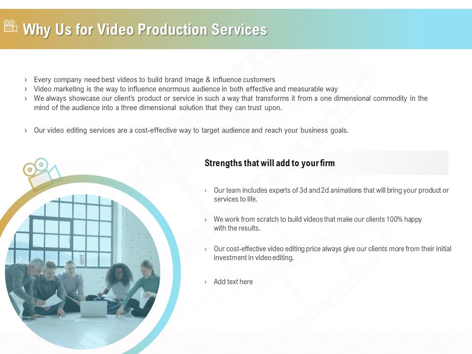 Movie Making Solutions Why Us For Video Production Services Ppt Icon Portfolio PDF