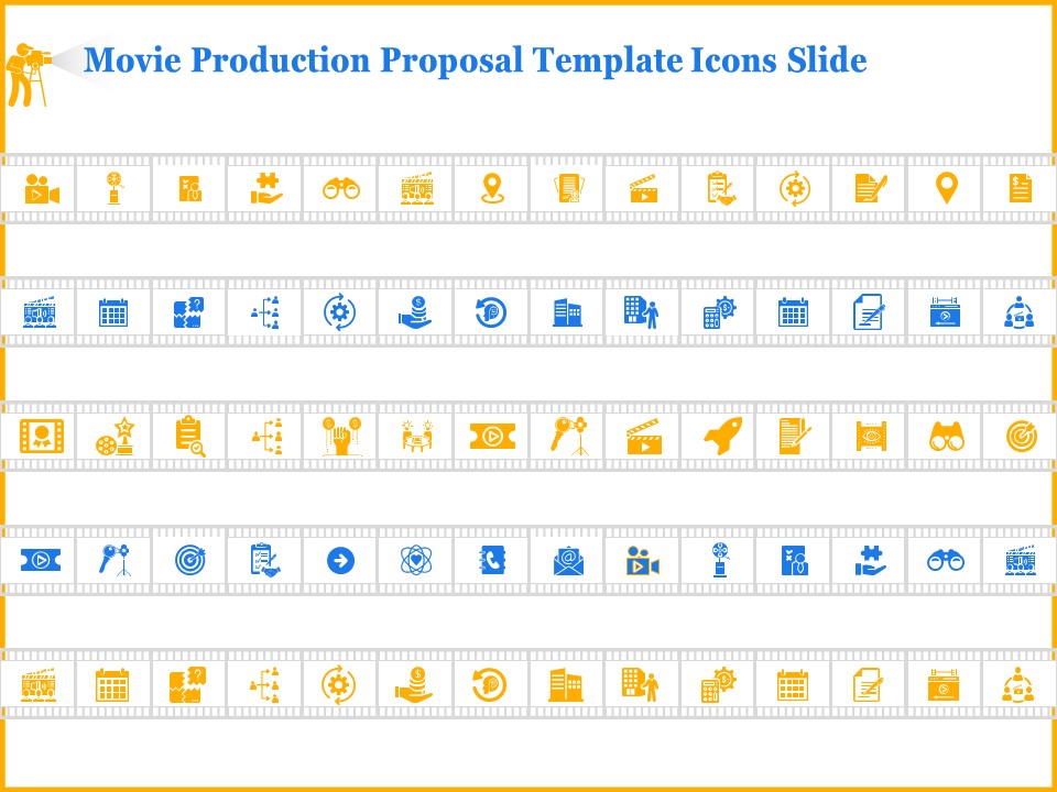Movie Production Proposal Template Icons Slide Icons PDF