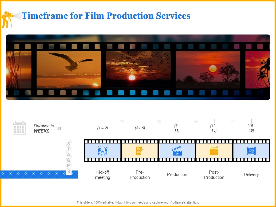 Movie Production Proposal Template Timeframe For Film Production Services Information PDF