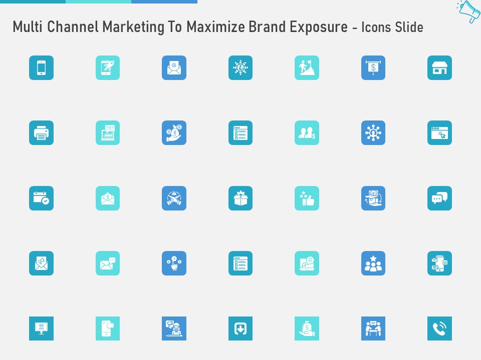 Multi Channel Marketing To Maximize Brand Exposure Icons Slide Formats PDF