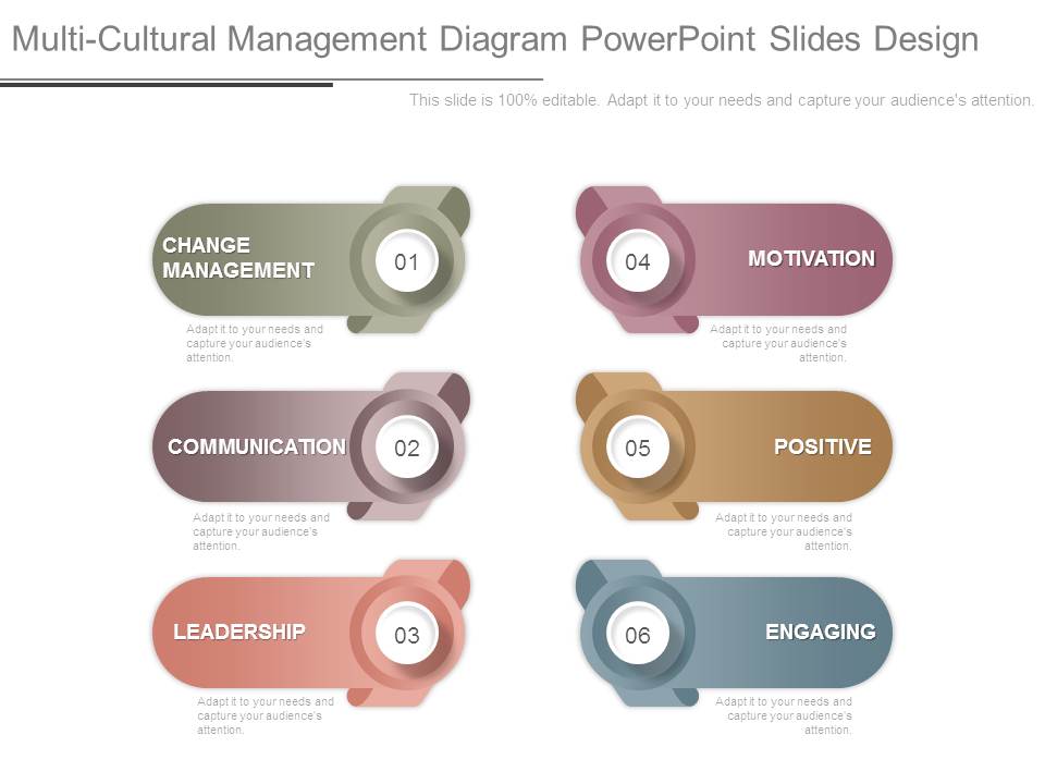 Multi Cultural Management Diagram Powerpoint Slides Design