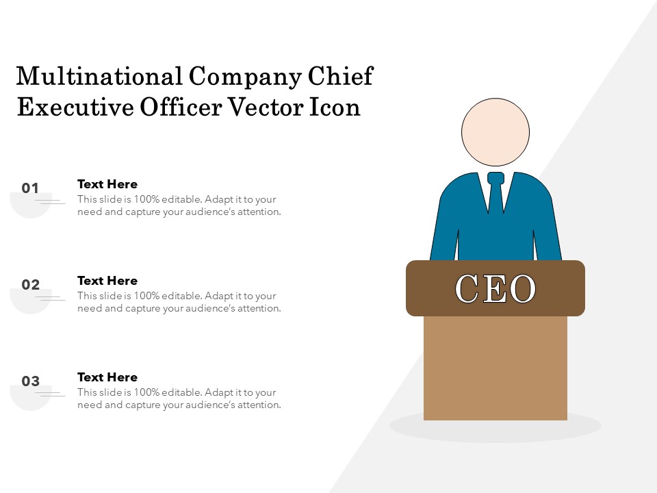 Multinational Company Chief Executive Officer Vector Icon Ppt PowerPoint Presentation Summary Format PDF