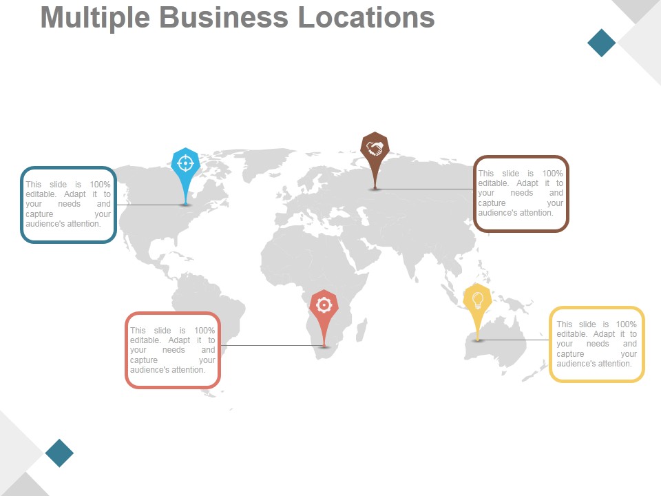 Multiple Business Locations Ppt PowerPoint Presentation Sample
