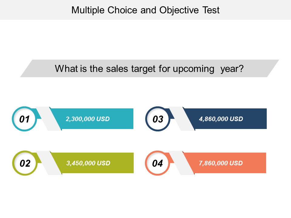 Multiple Choice And Objective Test Ppt Powerpoint Presentation Gallery Templates
