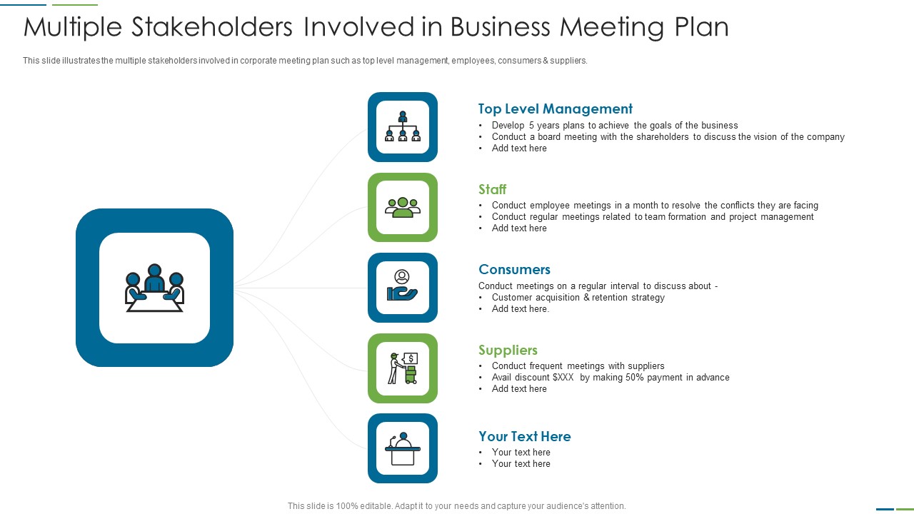 Multiple Stakeholders Involved In Business Meeting Plan Download PDF