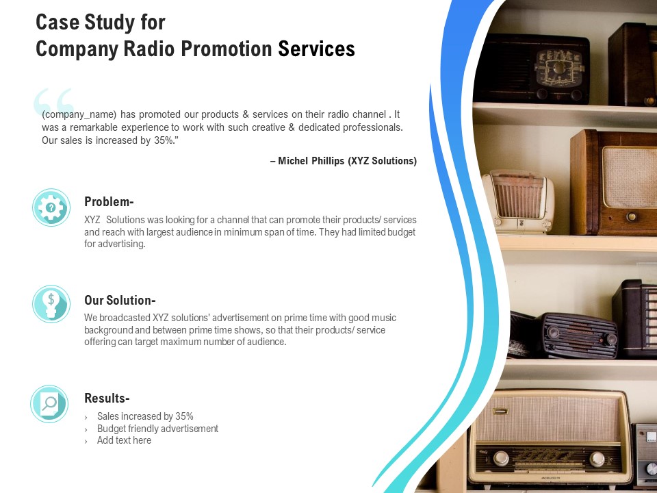 Music Promotion Consultation Case Study For Company Radio Promotion Services Structure PDF