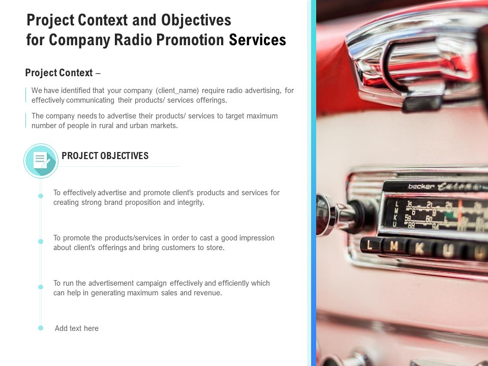 Music Promotion Consultation Project Context And Objectives For Company Radio Services Microsoft PDF