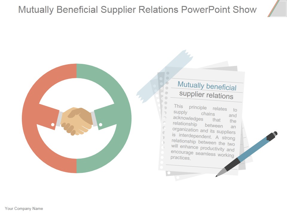 Mutually Beneficial Supplier Relations Ppt PowerPoint Presentation Professional