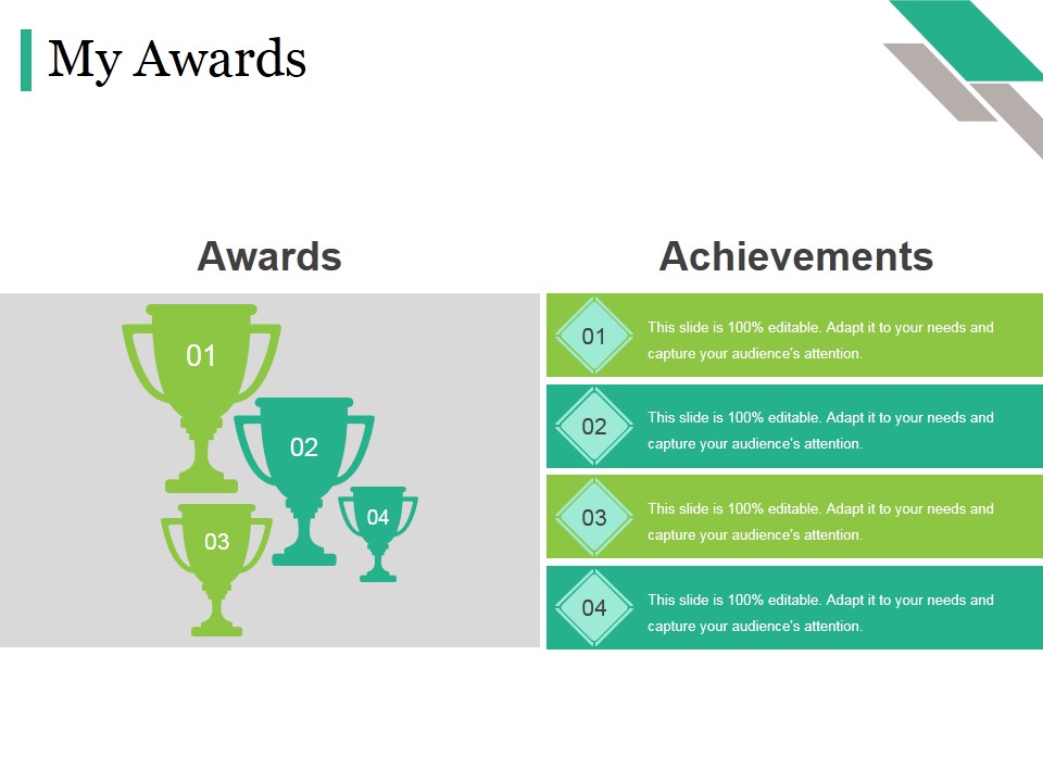 My Awards Ppt PowerPoint Presentation Icon