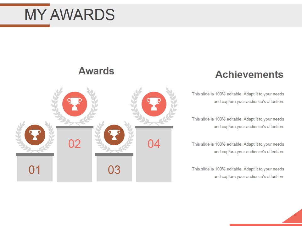 My Awards Ppt PowerPoint Presentation Professional