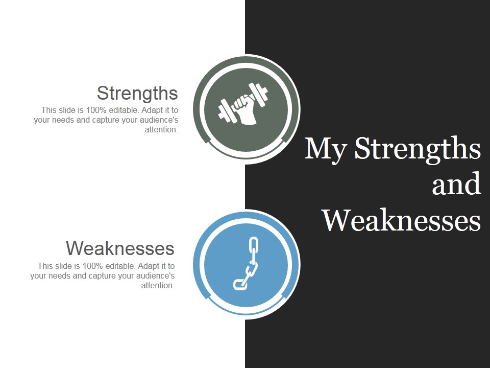 My Strengths And Weaknesses Ppt PowerPoint Presentation Deck