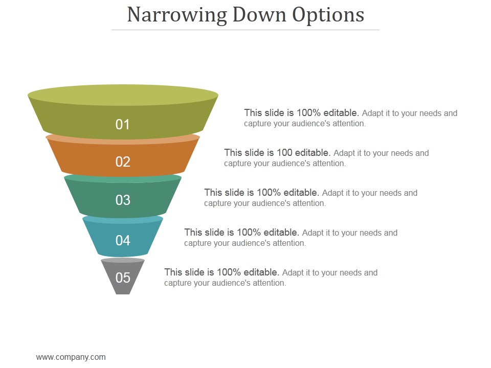 Narrowing Down Options Ppt PowerPoint Presentation Visuals