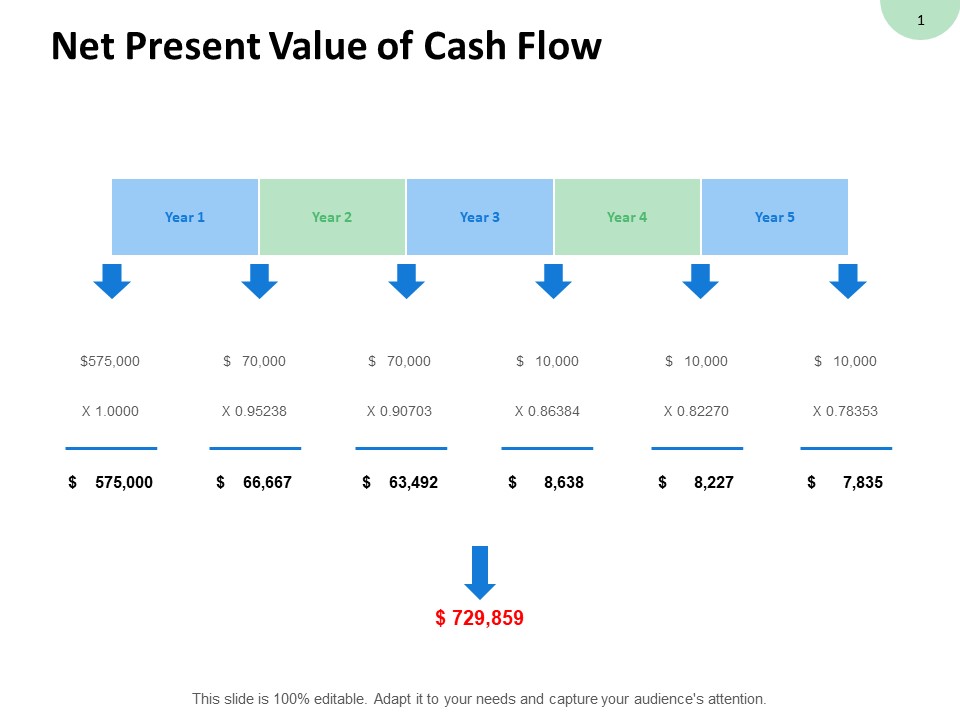 Net Present Value Of Cash Flow Process Ppt PowerPoint Presentation Ideas Slides