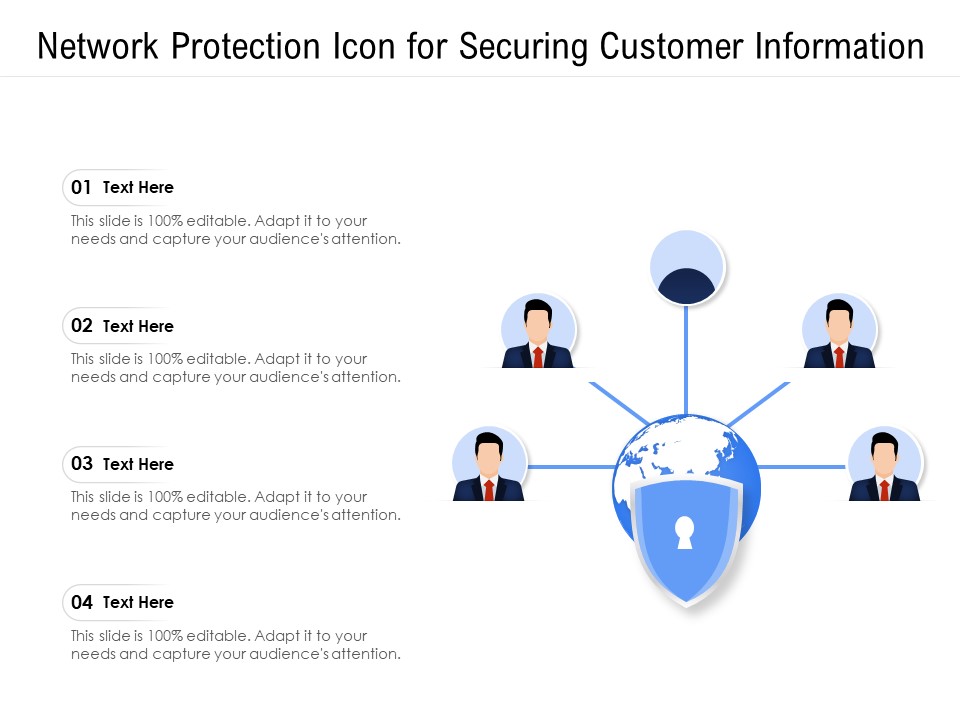 Network Protection Icon For Securing Customer Information Ppt PowerPoint Presentation Icon Pictures PDF