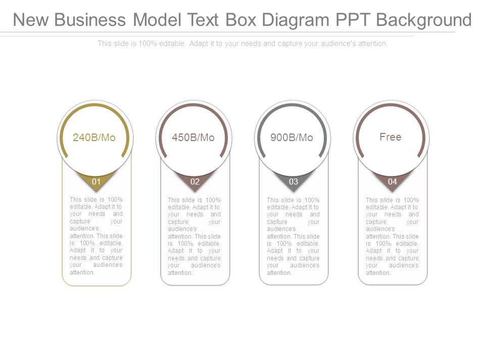 New Business Model Text Box Diagram Ppt Background