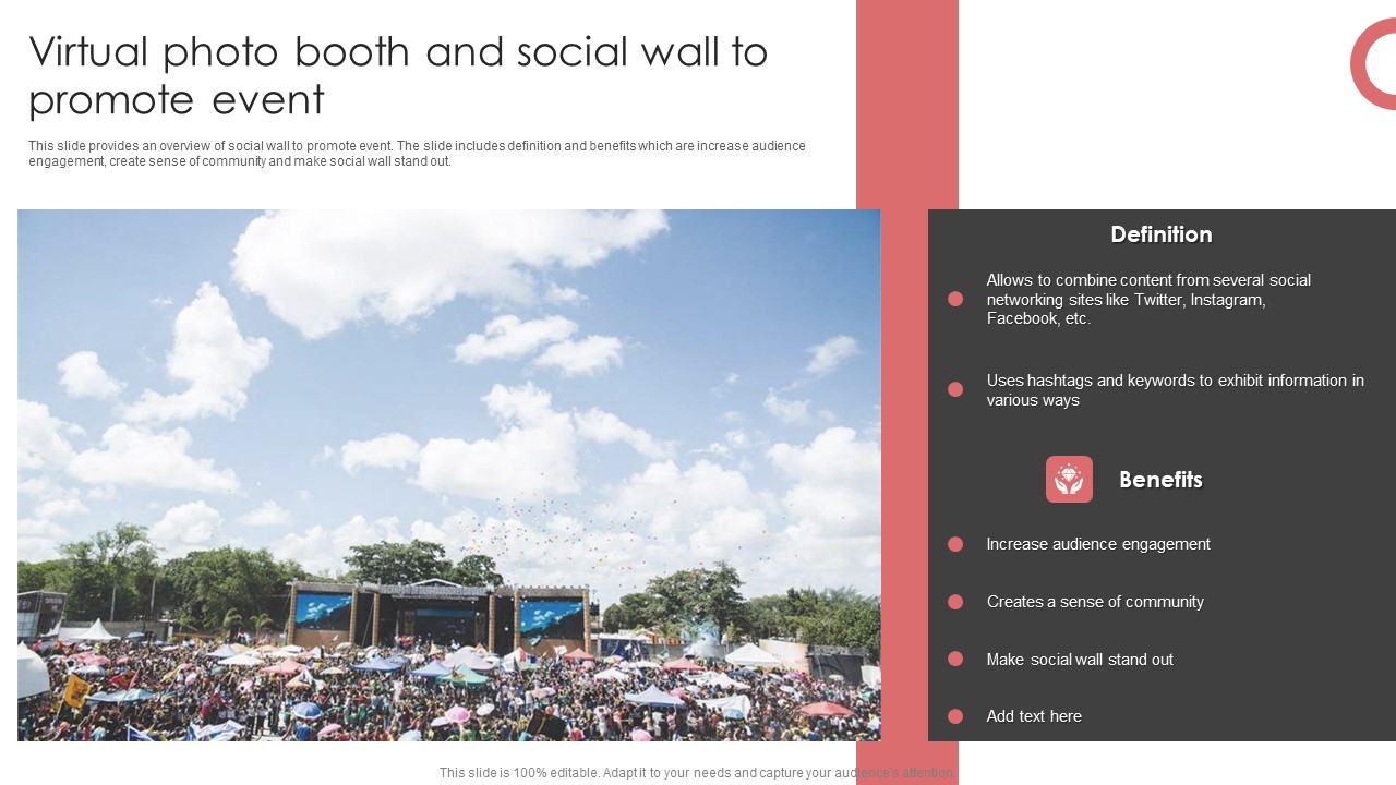 New Product Launch Event Management Activities Virtual Photo Booth And Social Wall Structure PDF