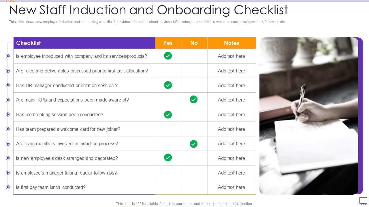 New Staff Induction And Onboarding Checklist Infographics PDF