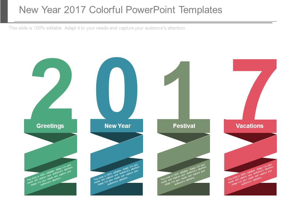 New Year 2017 Colorful Powerpoint Templates