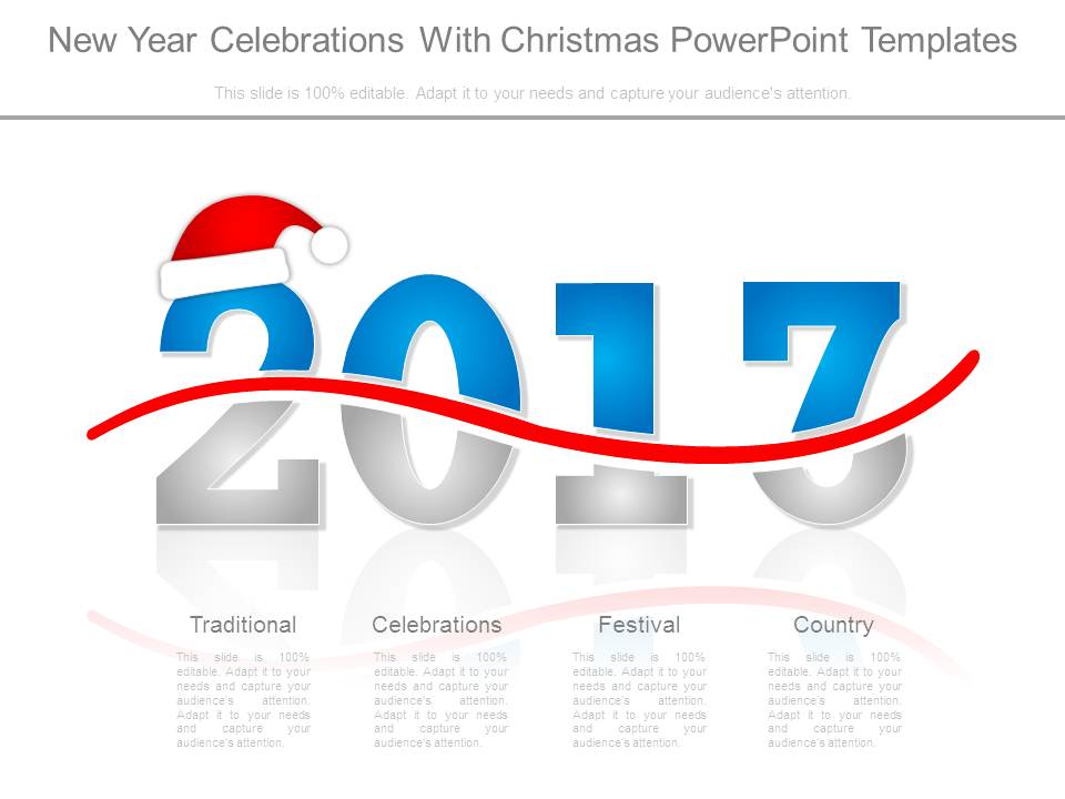 New Year Celebrations With Christmas Powerpoint Templates