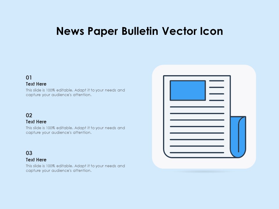 News Paper Bulletin Vector Icon Ppt PowerPoint Presentation Gallery Outline PDF