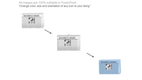 Newspaper Diagram For Global Business News Powerpoint Slides