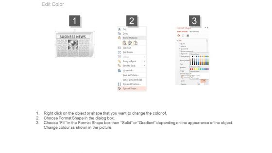 Newspaper Diagram For Global Business News Powerpoint Slides