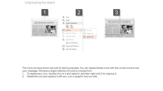 Newspaper Diagram With Business Team Powerpoint Slides
